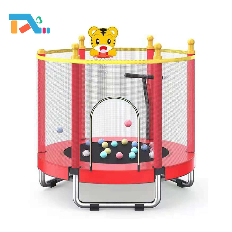 Trampolín infantil con caja de seguridad niños al aire libre trampolín trampolín