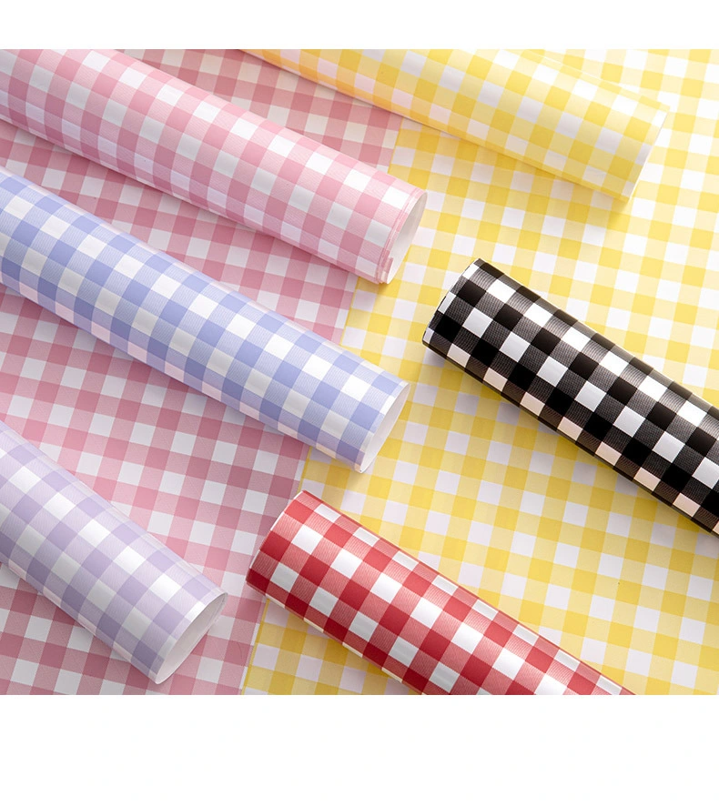 Commerce de gros de l'été Plaid Wrapping Paper - repliés à plat - 58x58cm en 20 feuilles par packs