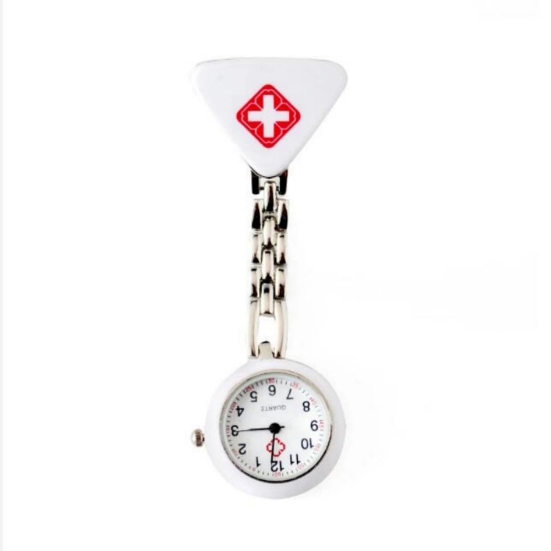 Relógio de bolso para enfermeiras, criativo e simples, com triângulo.