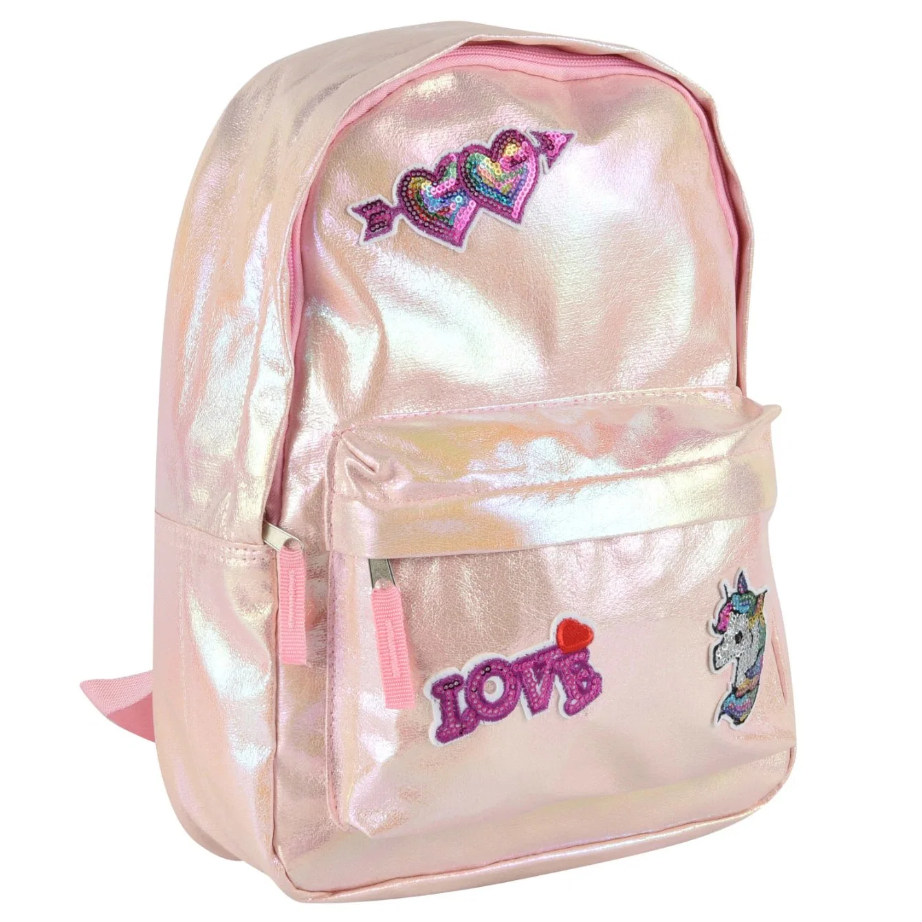 Unique Design Glitter Unicorn Pink Backpacks Leisure School Bags for Girls