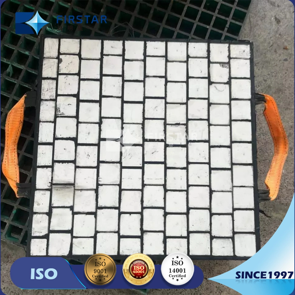 Alumia anticorrosión revestimiento de mosaico de Cerámica de zirconio Mats con mango de poliéster