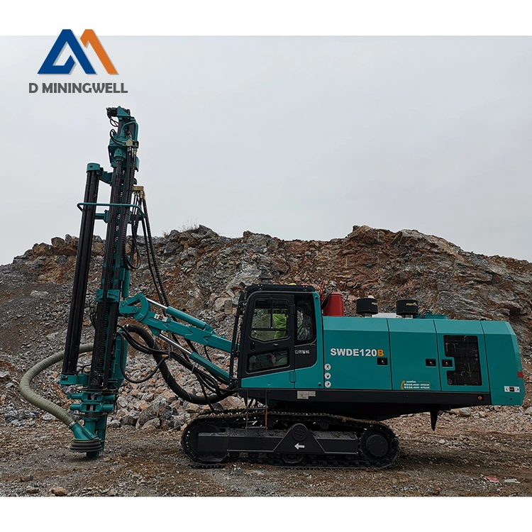 Empfehlen DTH Hammer Drilling Rig Raupenbohrmaschine Bohrmaschine Bohrmaschine Rig Gesteinsbohrer-Bohranlage mit intergriertem DTH-Bohrgerät