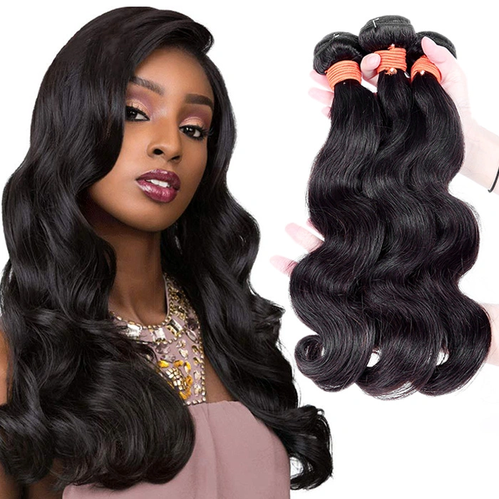 Angelbella Brazilian Hair Weaving Natural Black Hair Weft 100% Human Hair