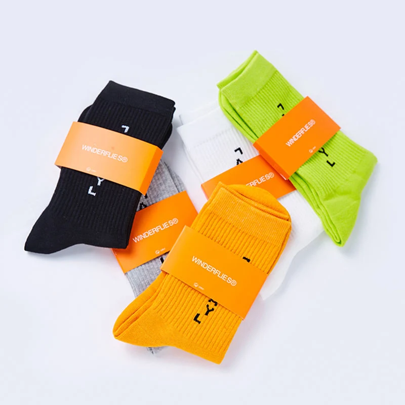 Custom Logo Sports Knitted Socks Men Cycling Compression Athletic Soft Socks