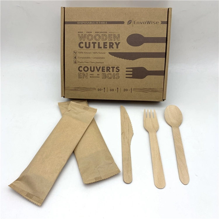 Biodegradable Bulk Birch Wood Wooden Cutlery Set