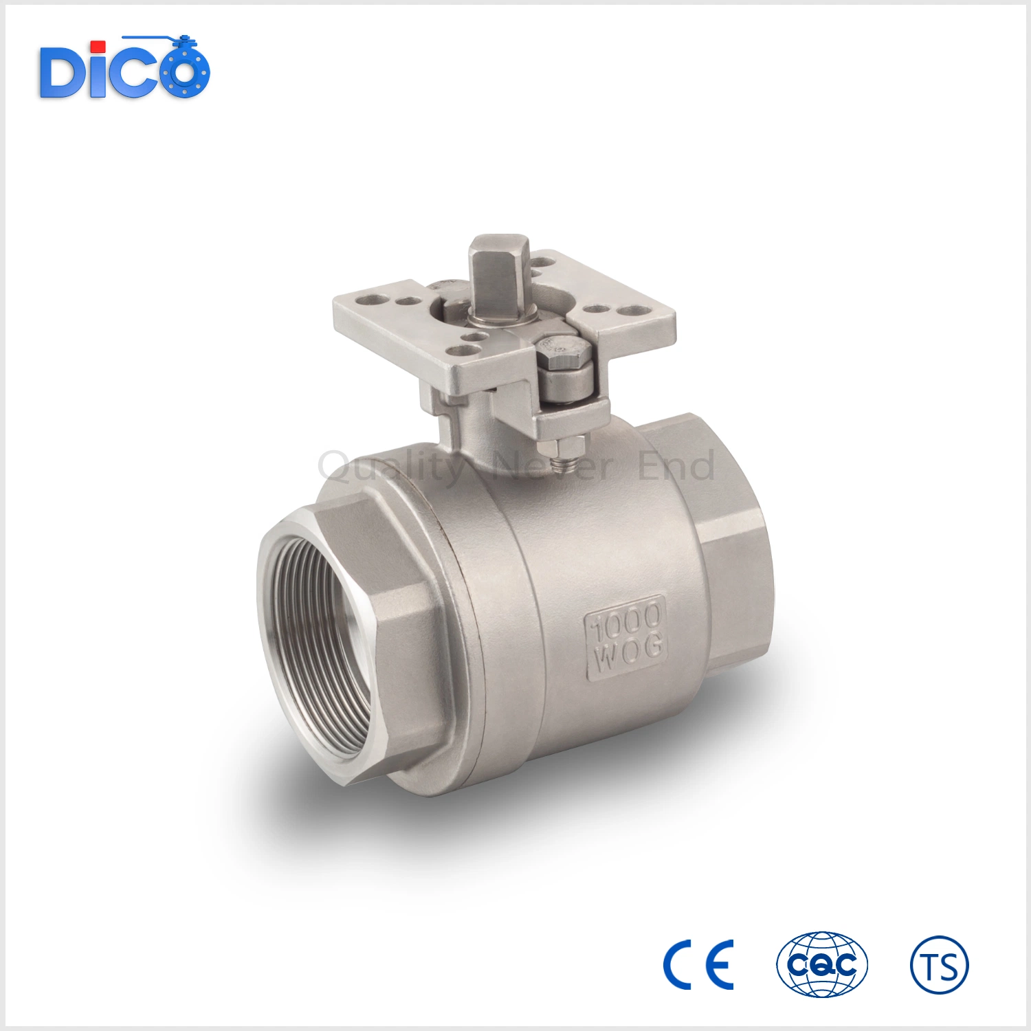 New Type 2PC Ball Valve with ISO 5211 Stainless Steel