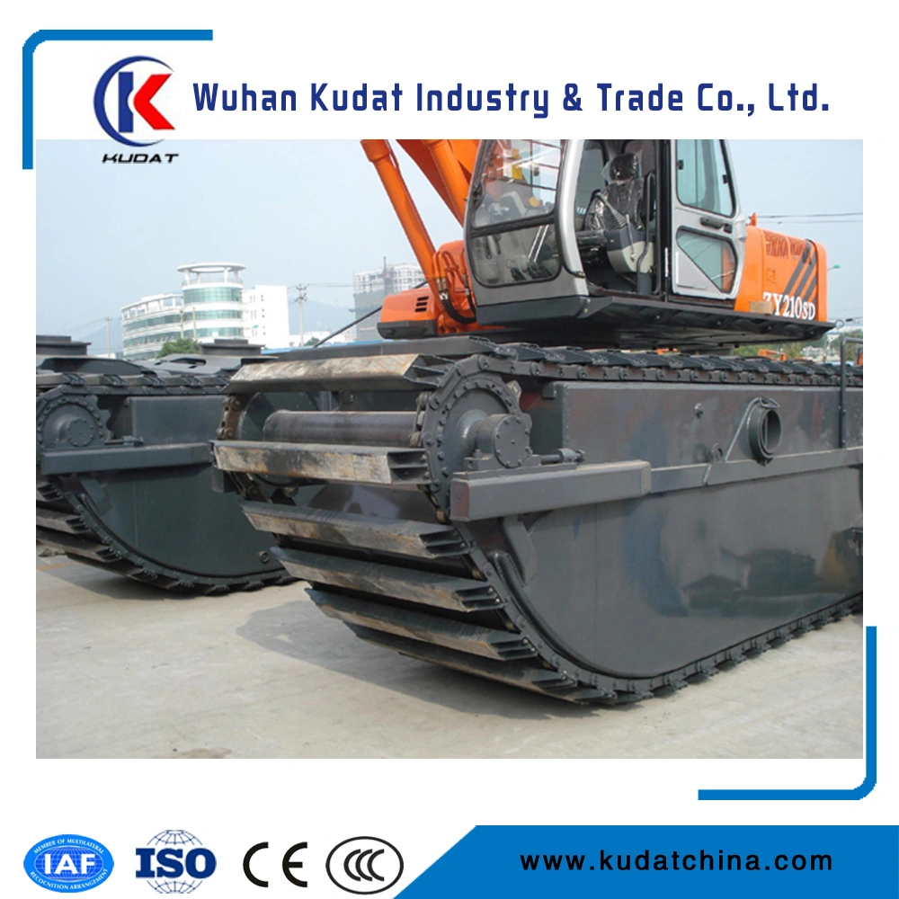 21tons Hydraulic Amphibious Excavators with Additional Side Pontoons and Swamp Pump (K210SD)