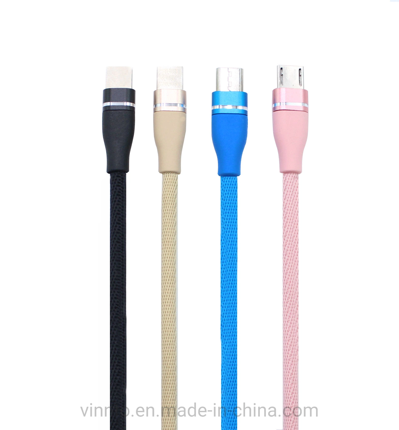 Nylon Braided Custom Logo USB Charger Cable for Android Mobile Phone