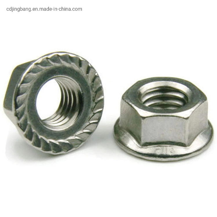 Zinc Plated M6 M8 M10 M4 M12 M14 Flange Nut