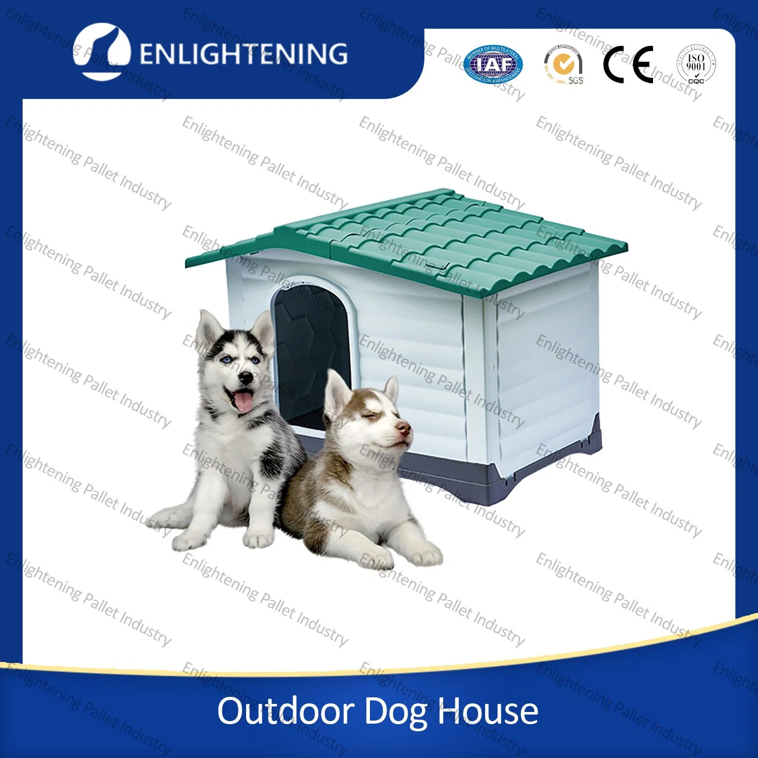 Custom Color Plastic Outdoor Waterproof Pet Cage Cat Dog Kennel House