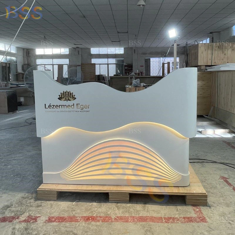 Wholesale/Supplier Custom Luxury Marble Office Salon Medical Furniture Reception Desk