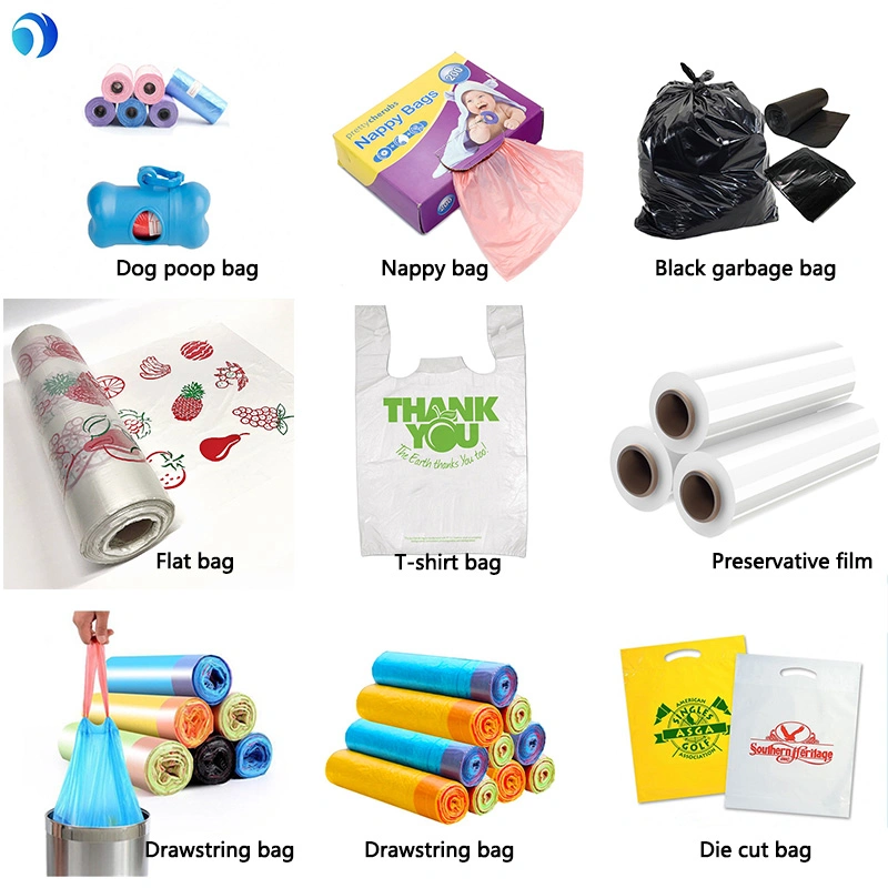 PLA Weste biologisch abbaubar Supermarkt PE LDPE HDPE Müll Kompost Windel Lebensmittel Verpackung Ziplock Kunststoff Hund Poop Shopping T-Shirt Tasche Hersteller Fabrik