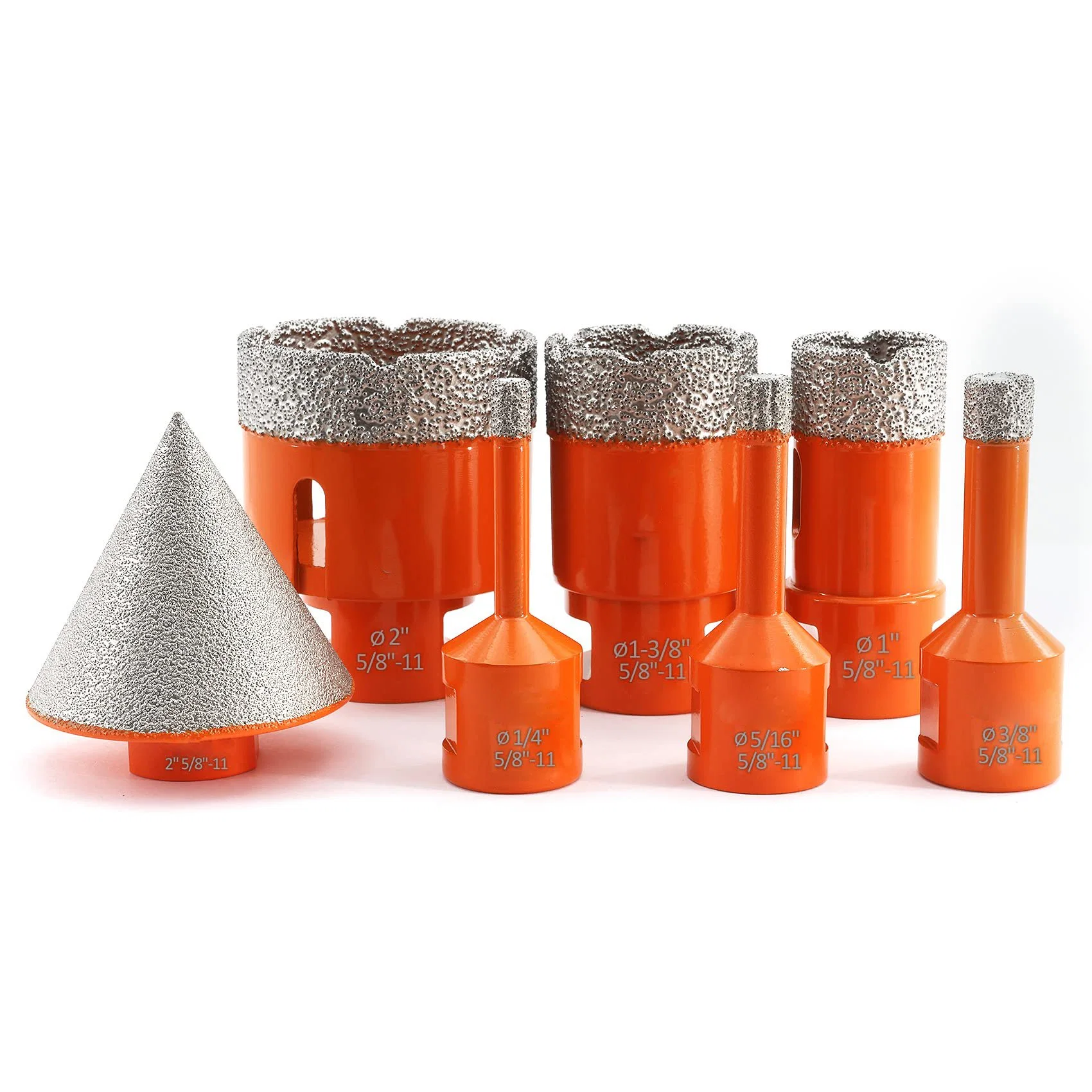 Diamond Core Drill Bits Set for Granite, Marble, Porcelain Tile, Glass, Hard Plastic. 6PCS Diamond Hole Saw Kit Includes 20 25 32 50 75 90mm Drill Bits