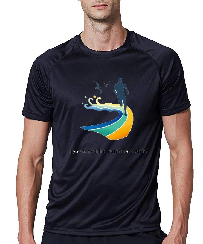 T-shirt Dry Fit Manufacturing Printed Custom Sublimation para homem Fitness T-shirt