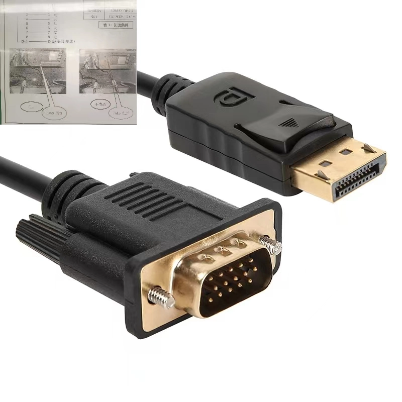Dp to VGA Conversion Cable Displayport to VGA Conversion Cable VGA HD Cable 1.8 M
