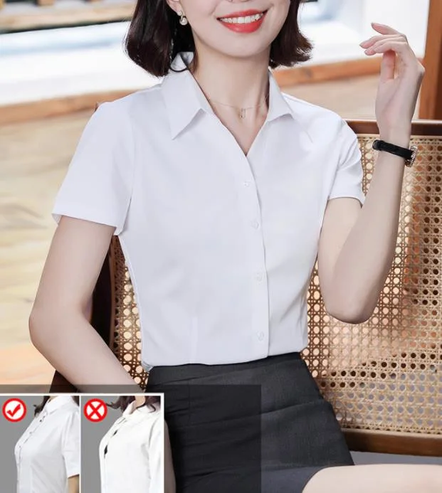 Can Export Avoid Ironing Women&prime; S Shirts Cotton Women&prime; S Formal Shirt