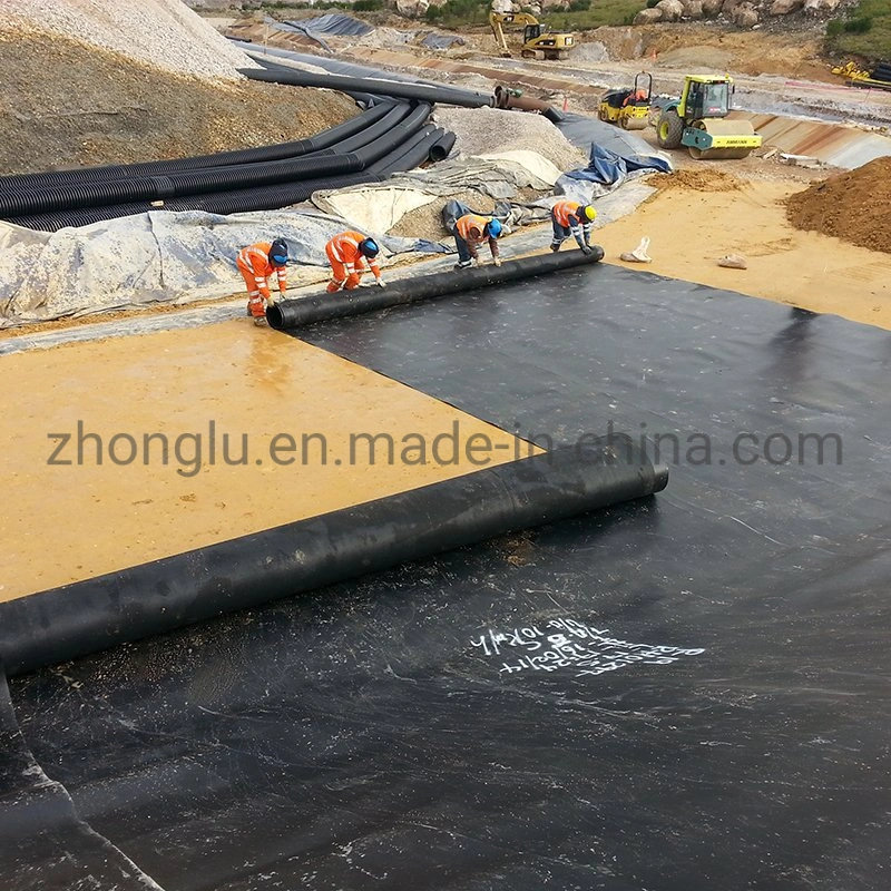 HDPE Pond Lining Dam Road Biogas Mining Chemical Tank Depósito de agua Geomembrana Liner membrana Precio de fabricante