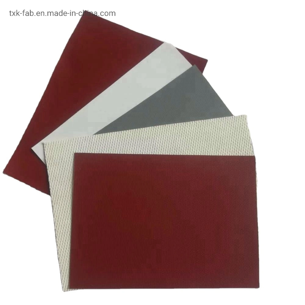 L'industrie du caoutchouc de silicone rouge tissu en fibre de verre recouvert de tissu pour la feuille d'isolation thermique