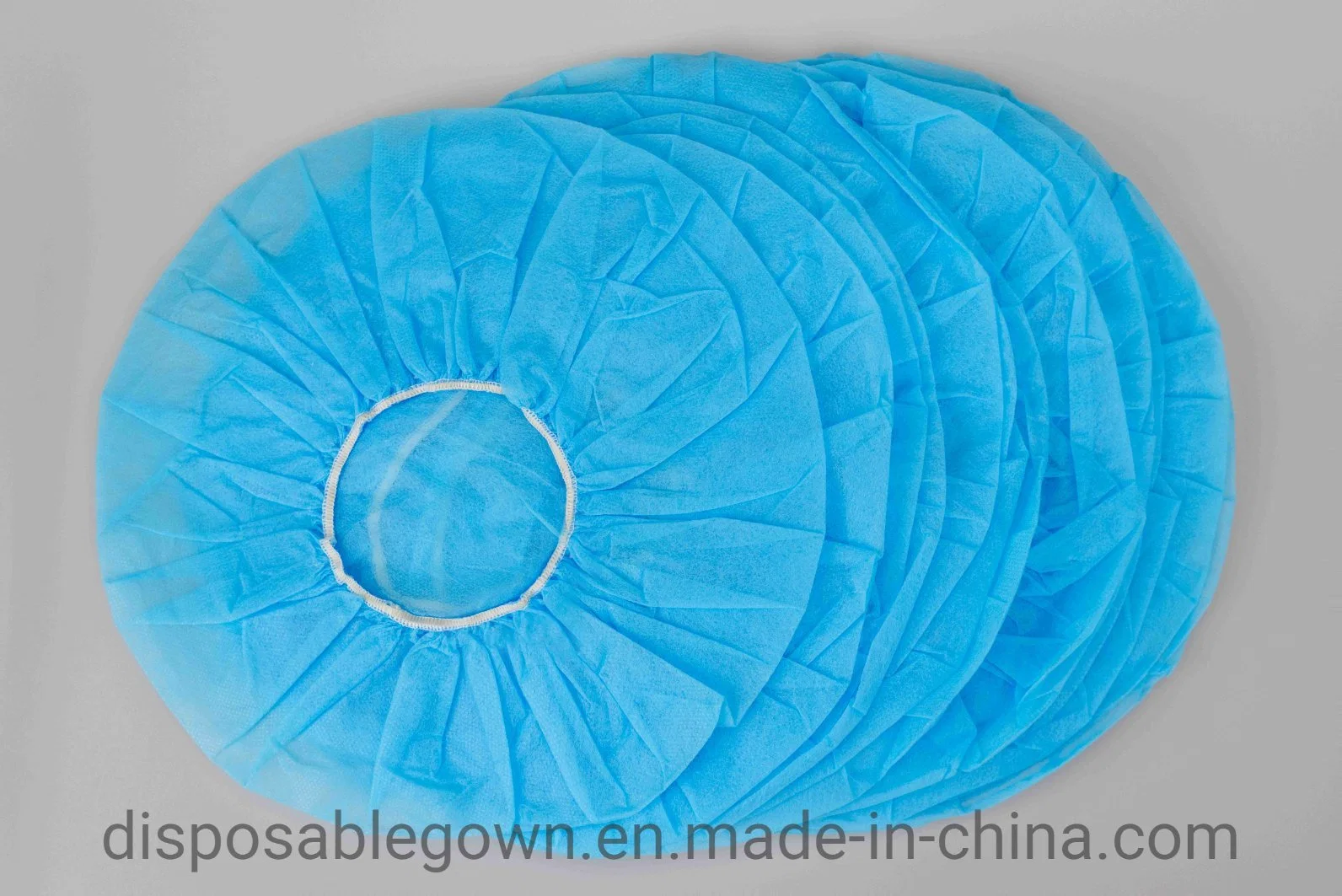 Disposable Use Work Bouffant Cap with Latex-Free Single Elastic Free Size PP Nonwoven Round Clip Cap