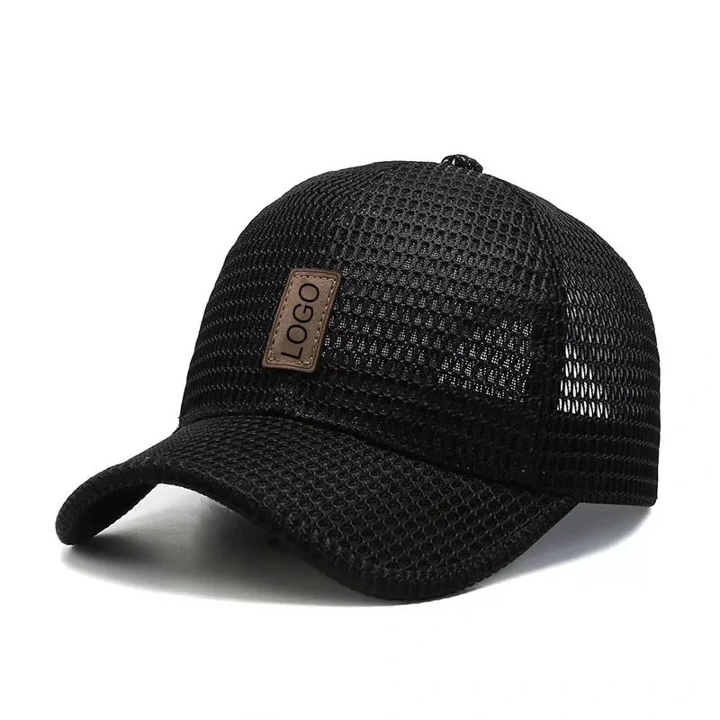 Gorra de béisbol personalizada de malla transpirable de verano para mujer y hombre coreano al aire libre con protección solar