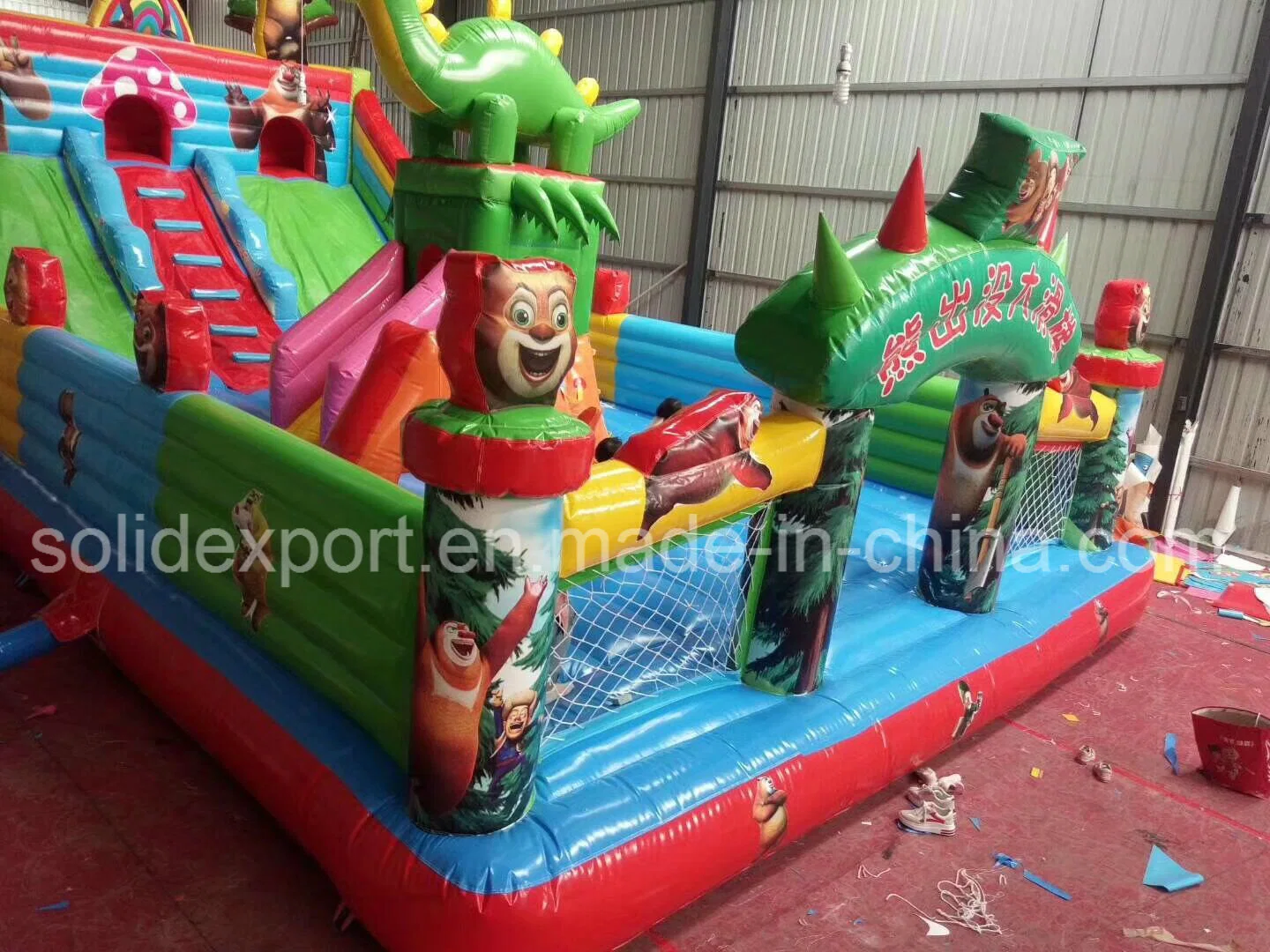 Cartoon castillo inflable juegos hinchables Atracciones Parque de atracciones hinchables