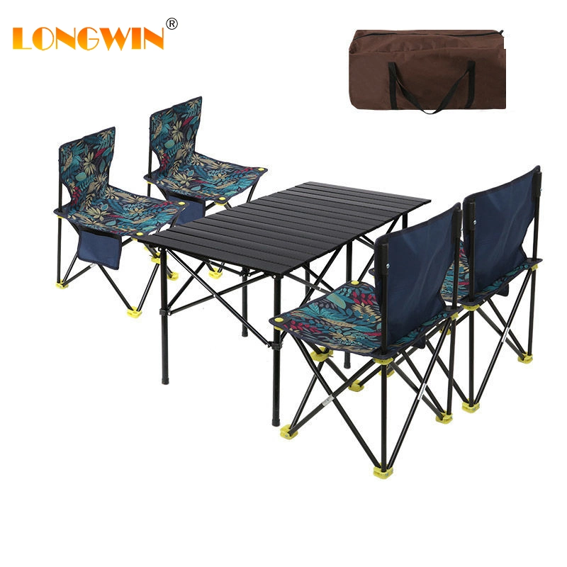 تعيين الكراسي طي الطعام Camping High Wood tables Garden Wooden طاولة خارجية ومقعد مطليين من خشب الصنوبر حديث الطراز قابل للطي