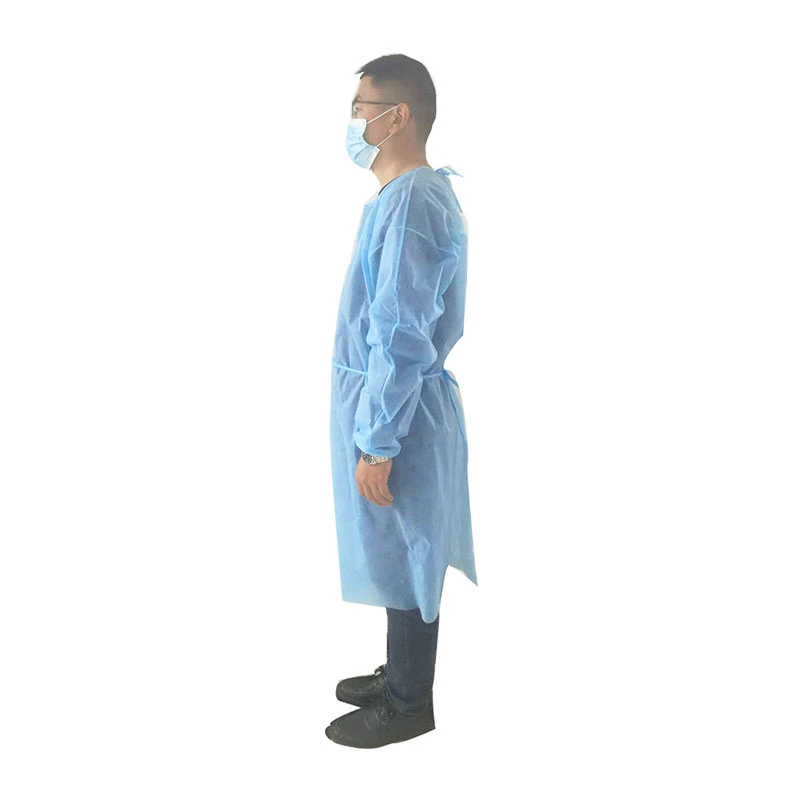 White Disposable Isolation Gown Blue Yellow Colors Can Be Customized CE FDA