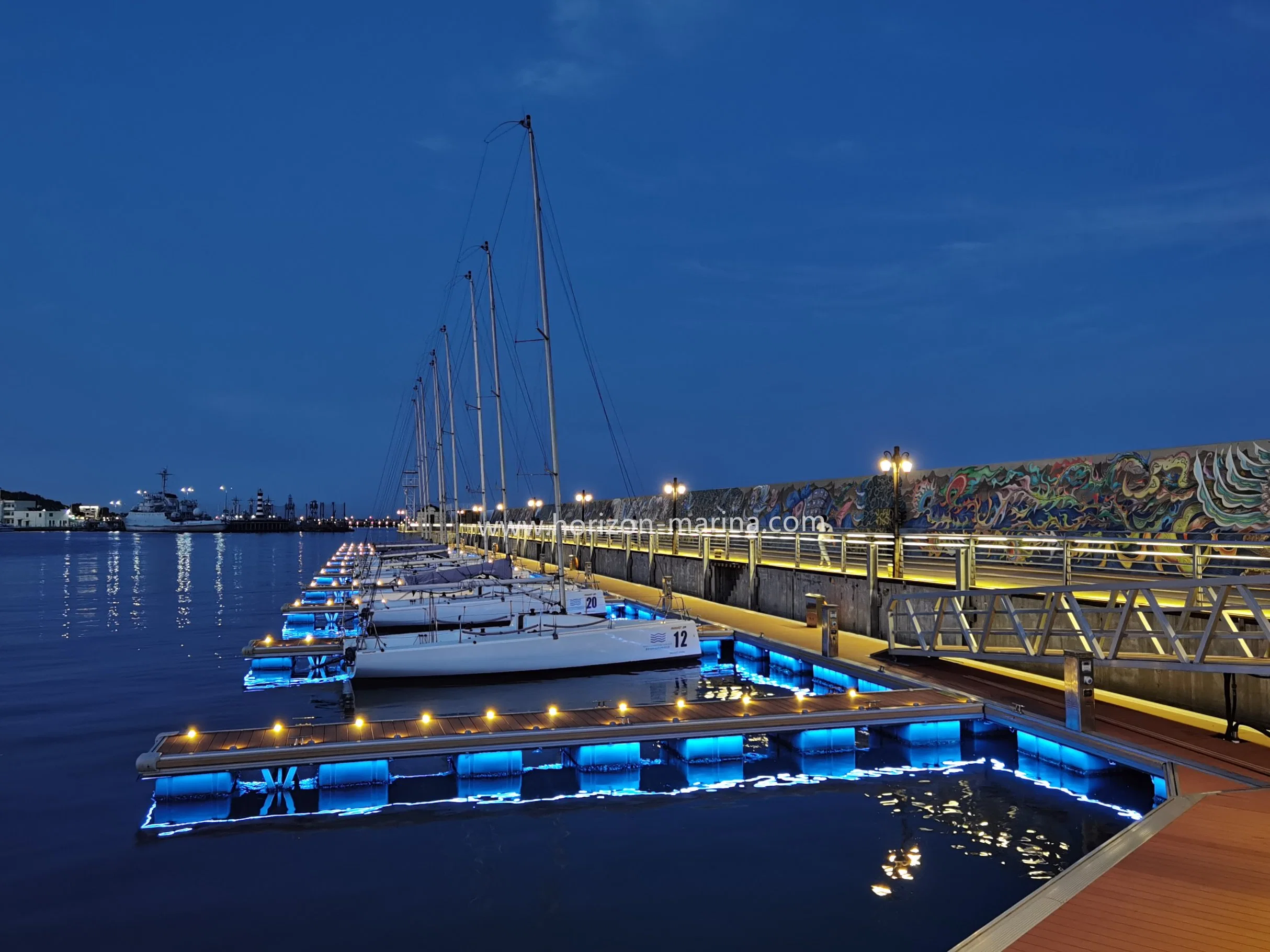 Muelle flotante de aluminio Pontoon de acero duradero