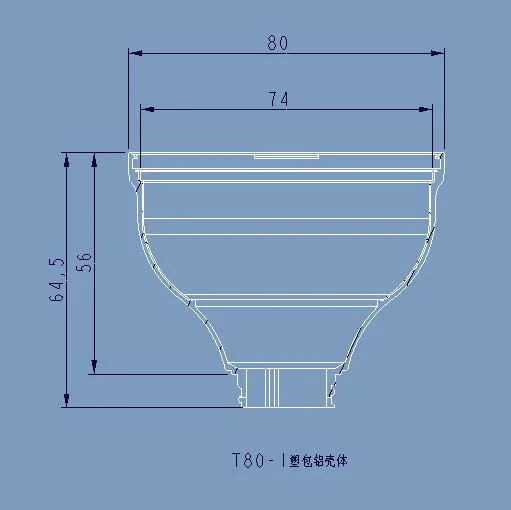 T Bulb LED Bulb Housing Parts for LED Light