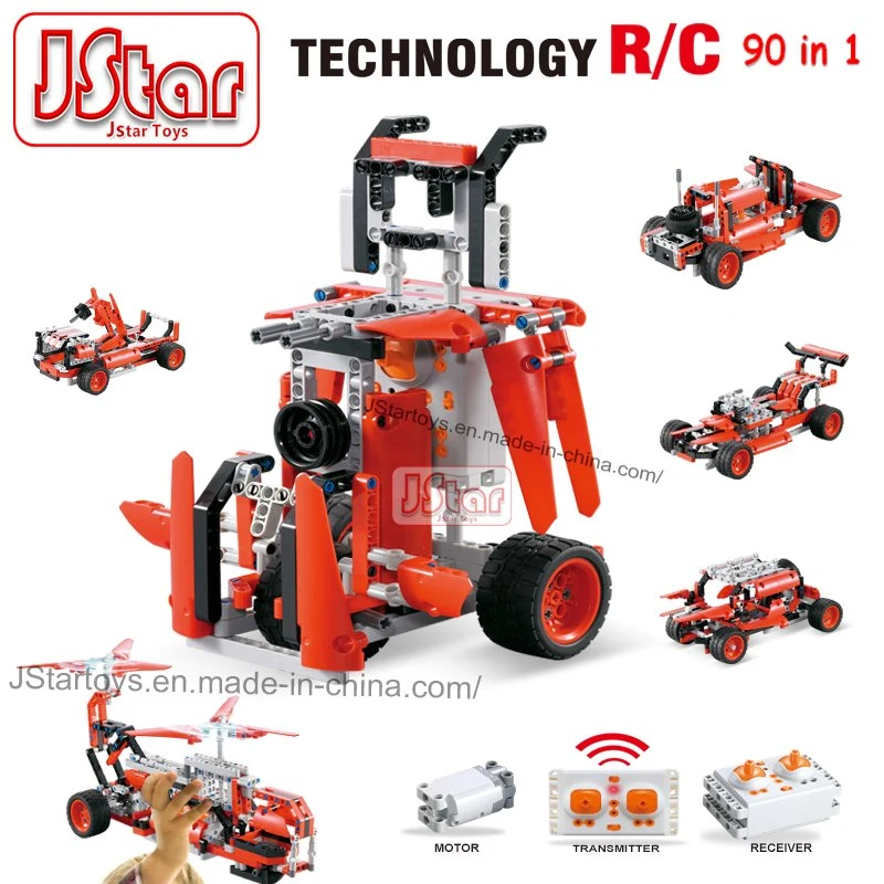 Jstar Technology RC 90 In1 Assembly 476PCS Building Blocks Stem Technic DIY Bricks Toys for Kids Learning Engineering Construction Ideal Block Sets