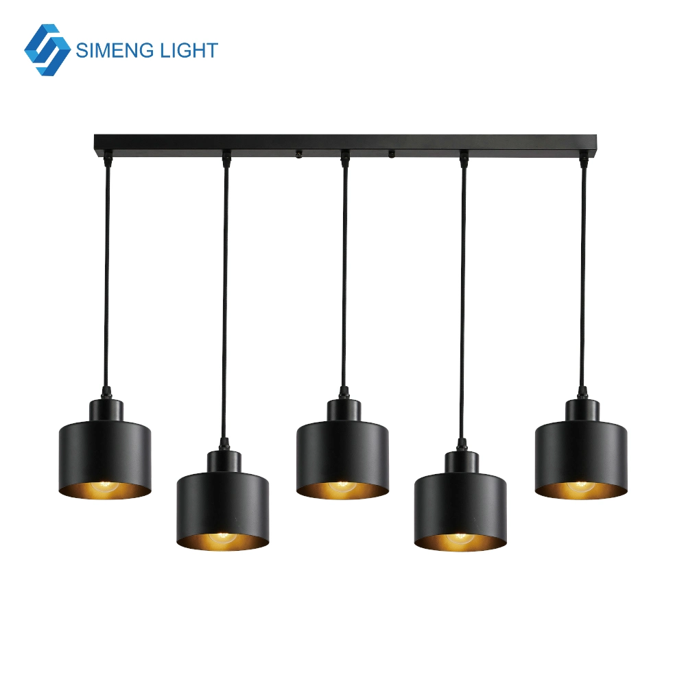 Nordic E27 Aluminum Iron Shape Pendant Light Creative Hanging Lamp for Bar Dining Room Living Room Bedroom