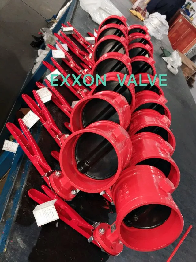 API Worm Gear Actuator Groove (Clamp) Centerline Soft Sealing Butterfly Valve