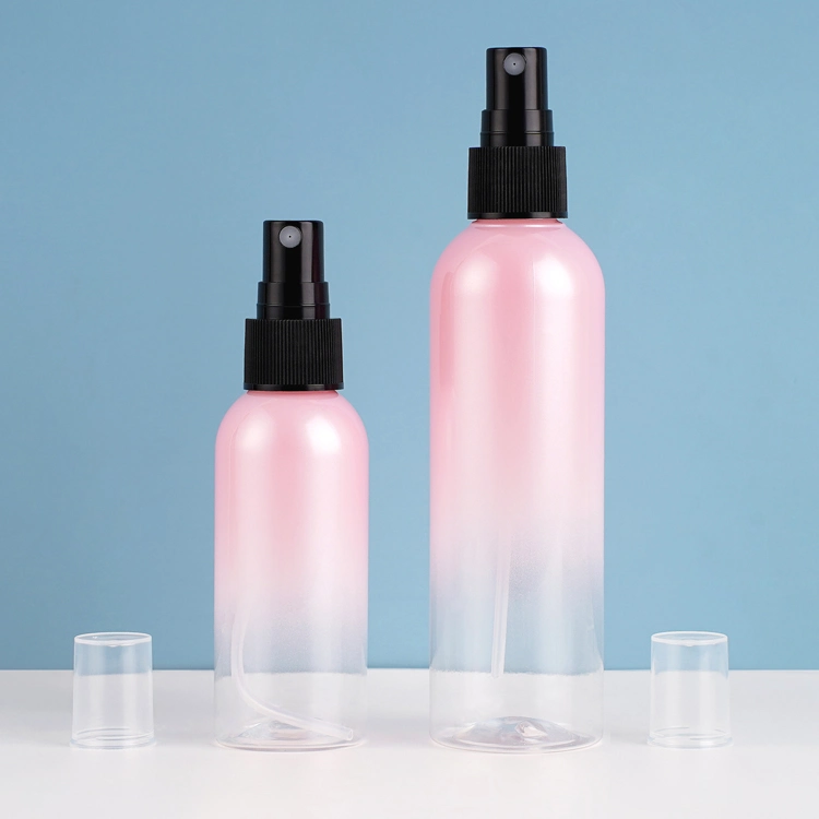 60ml 80ml 120ml PET Round Spray Bottles Fine Mist plastique Conteneur de pulvérisateurs à pompe Perfumes de voyage Lotion de toner flacon pulvérisateur