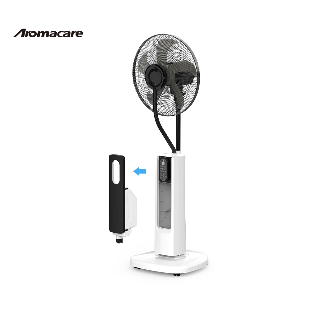 Aromacare 40cm 2L de agua fría del tanque de agua eléctrico de refrigeración de aire del ventilador de niebla con pantalla LED