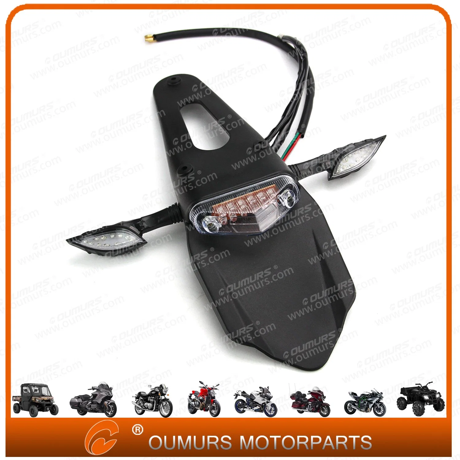 12V intermitente LED luz trasera de plástico ABS de accesorios de moto