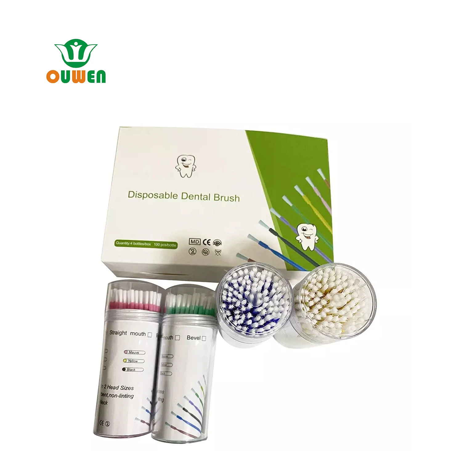 Ouwen ISO13485 CE FDA Certificates Disposable Dental Micro Brush for Make up or Dental Use