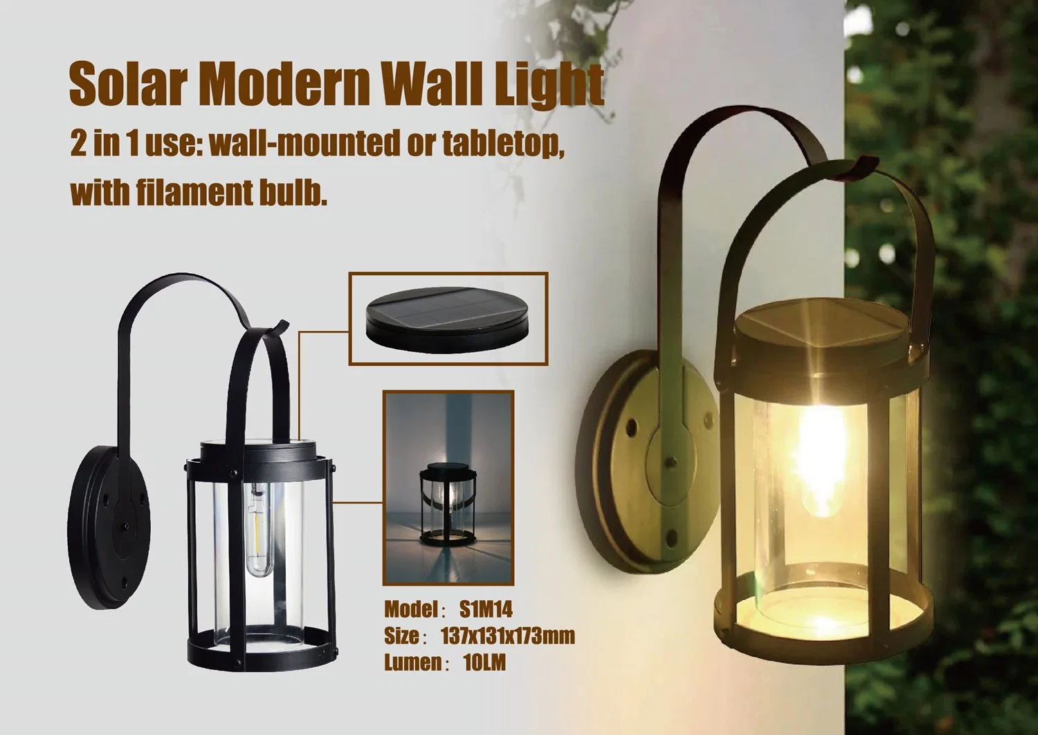 Moderne Solar Wall Laterne Garten Solar LED