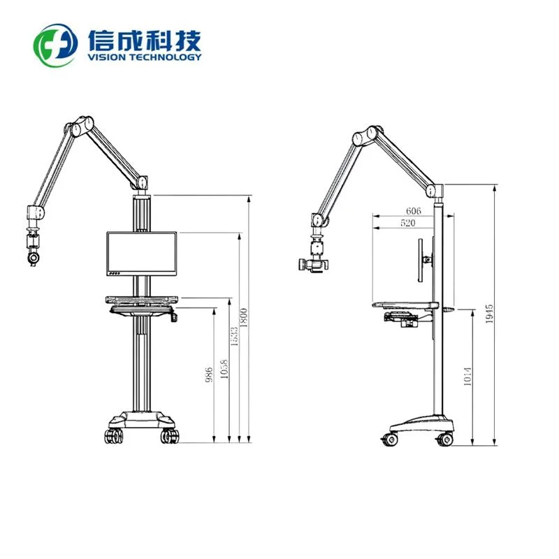 Hospital Telemedicine Remote Consultation Camera Monitor Workstation Mobile Trolley