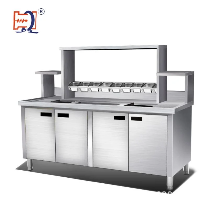 Wholesale Price Ss Stainless Steel Milk Tea Shop Bar Counter Work Table Customized