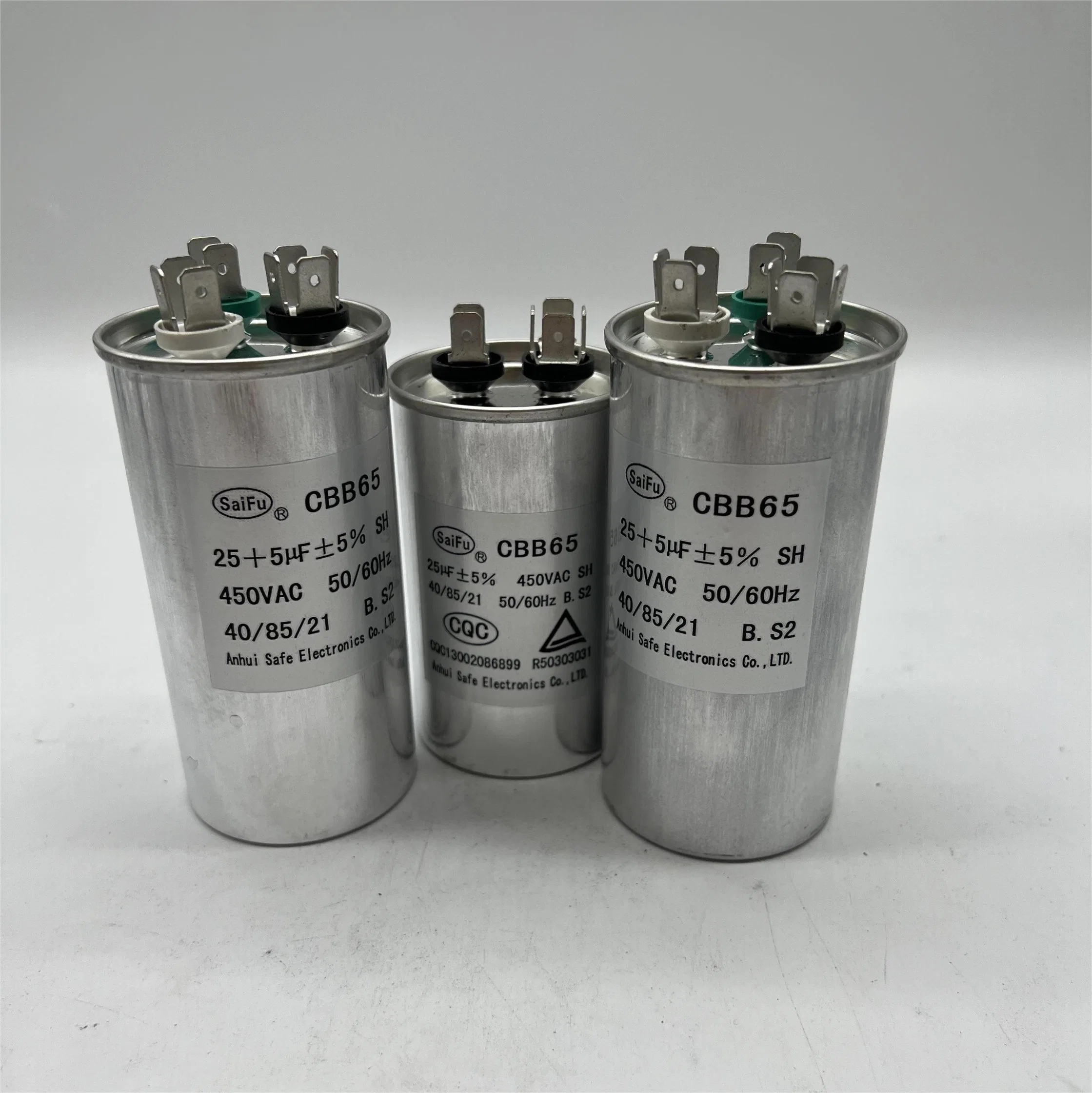 Condensador de película de Motor AC AC Capacitor Capacitor Dual Cbb65