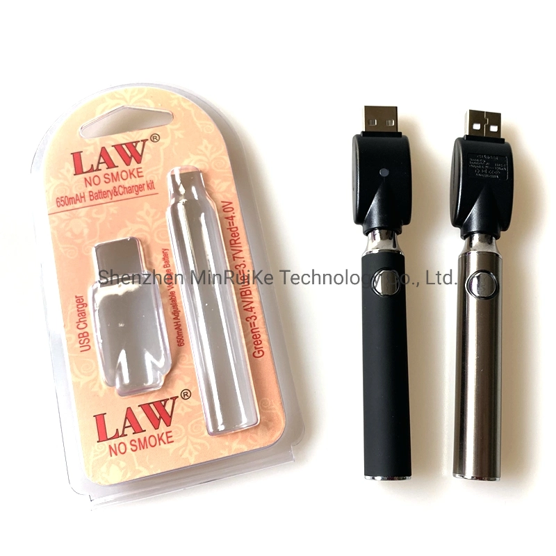 Law Preheating Battery Charger Kit 350mAh Variable Voltage Vapes Battery for 510 Thread Atomizer