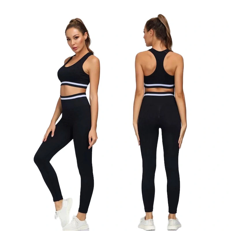 New Listing Fancy Workout Yoga Fitness Wear for Women, 2 Pieces Racerback Sports Bra + High Waisted Leggings Gym Outfits Leopard Cheetah Yoga Clothing Sets