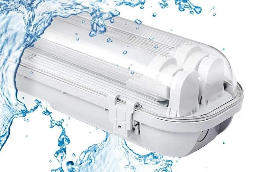 Simva LED Vapor Tight Lights, IP65 Water Proof, Fixture 2FT Double Tube Clear Over 18W, for Outdoor Shops, Indoor Home Using, Car Washes, Parking Garages