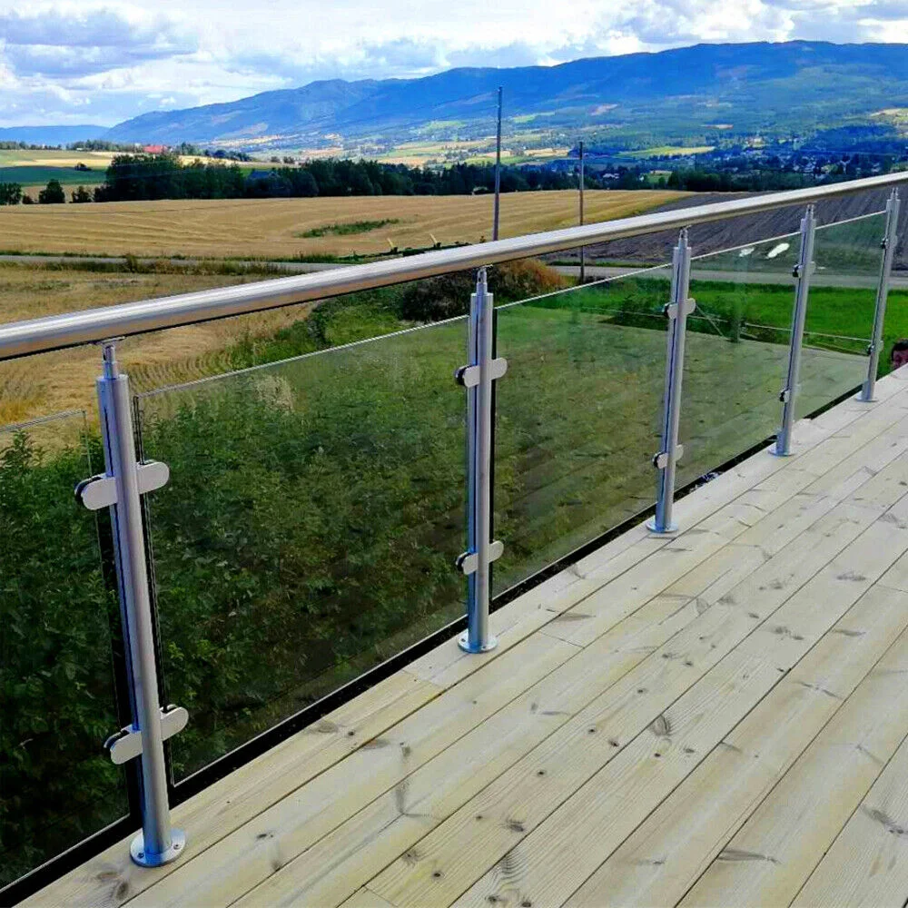 Prima Luxury Staircase Post Balustrade Glass Railing Design