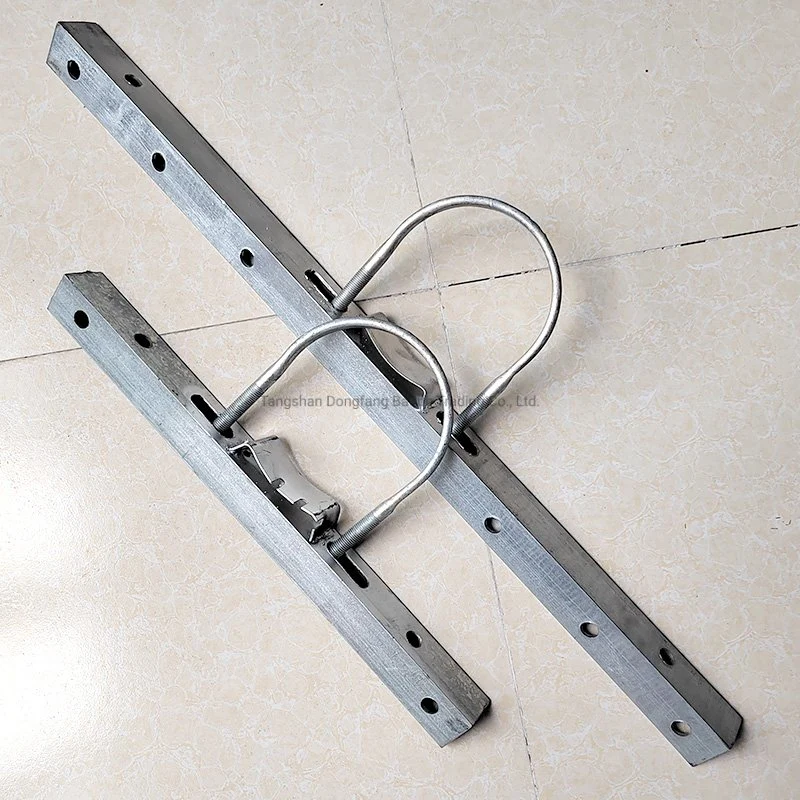 Hot DIP Galvanized Q235 Electric Pole Brackets Galvanized Overhead Line Fitting Insulated D Iron Transmission Tower Mild Steel Accessorbracket for Brace Support