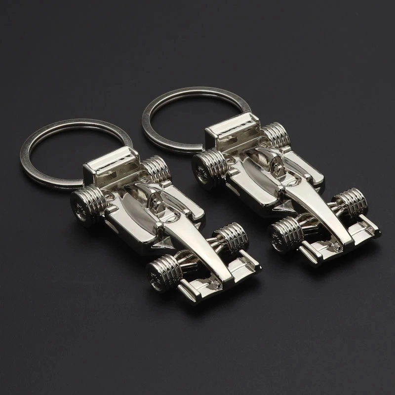 Großhandel/Lieferant F1 Spielzeug Edelstahl 3D Custom Car Key Chain Metall Handwerk Hot Verkauf Souvenir Geschenk Schlüsselanhänger