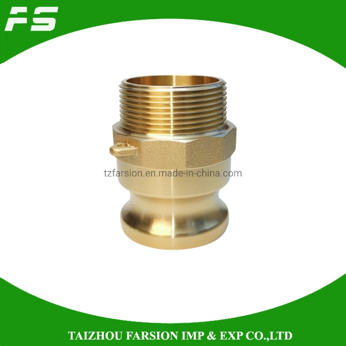 Pipe Fitting Quick Connector Fire Hydrant Coupling Type F Male Thread Brass Camlock Quick Coupling