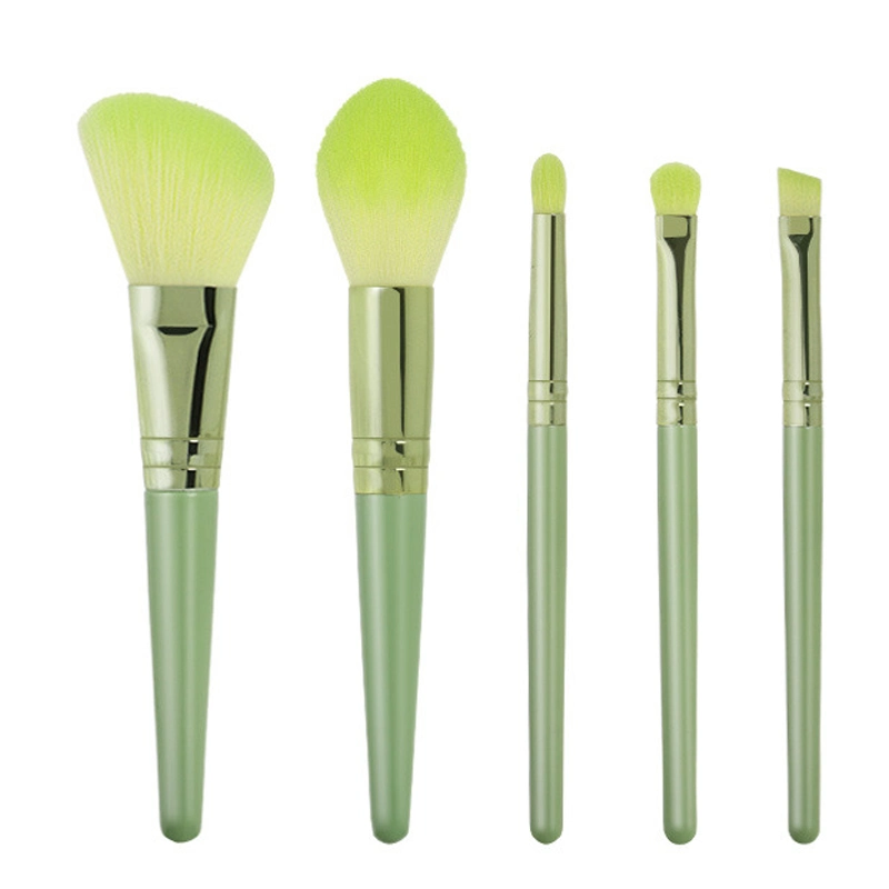 5PCS Gift Cosmetic Brush Set with Private Label Wooden Makeup Brushes