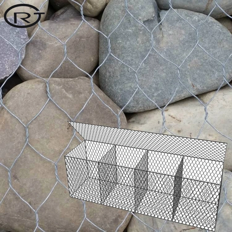 Gabion soldado recubierto de PVC colchón de gabion caja 2*1*1m para River Banco