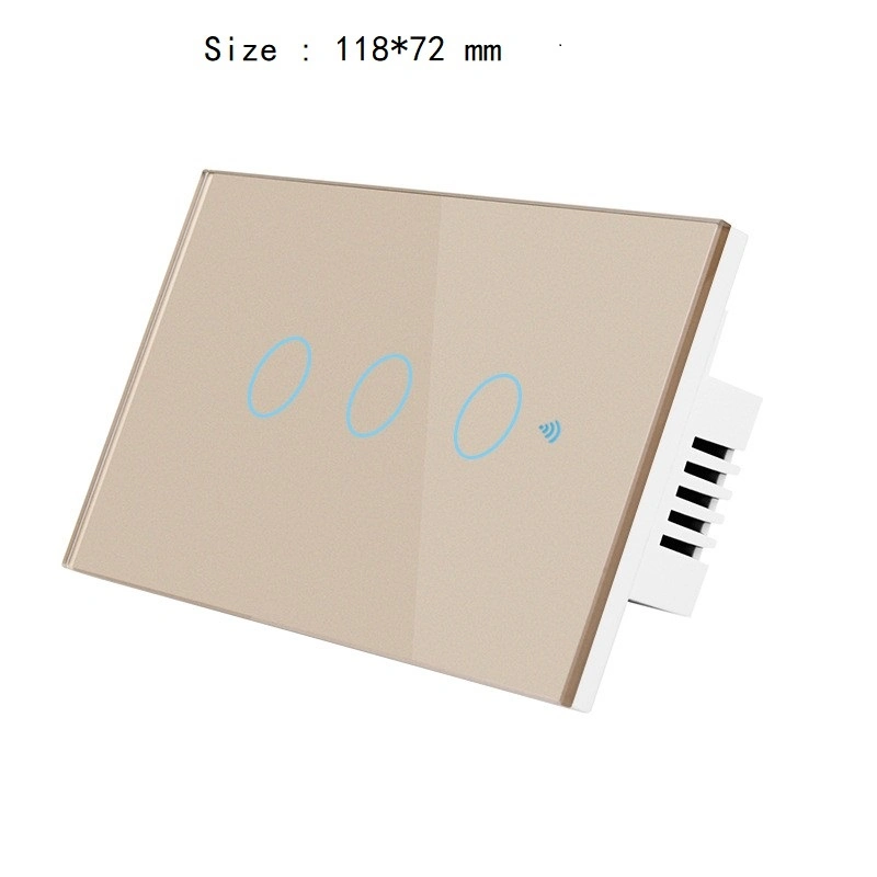 Interruptor de Toque WiFi tuya 3 Switch inteligente Zigbee de modo nenhum grupo neutro